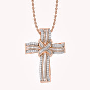 Infinity Cross Lab Created Moissanite Pendant Necklace