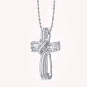 Infinity Cross Lab Created Moissanite Pendant Necklace