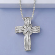 Infinity Cross Lab Created Moissanite Pendant Necklace