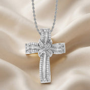 Infinity Cross Lab Created Moissanite Pendant Necklace