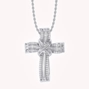 Infinity Cross Lab Created Moissanite Pendant Necklace