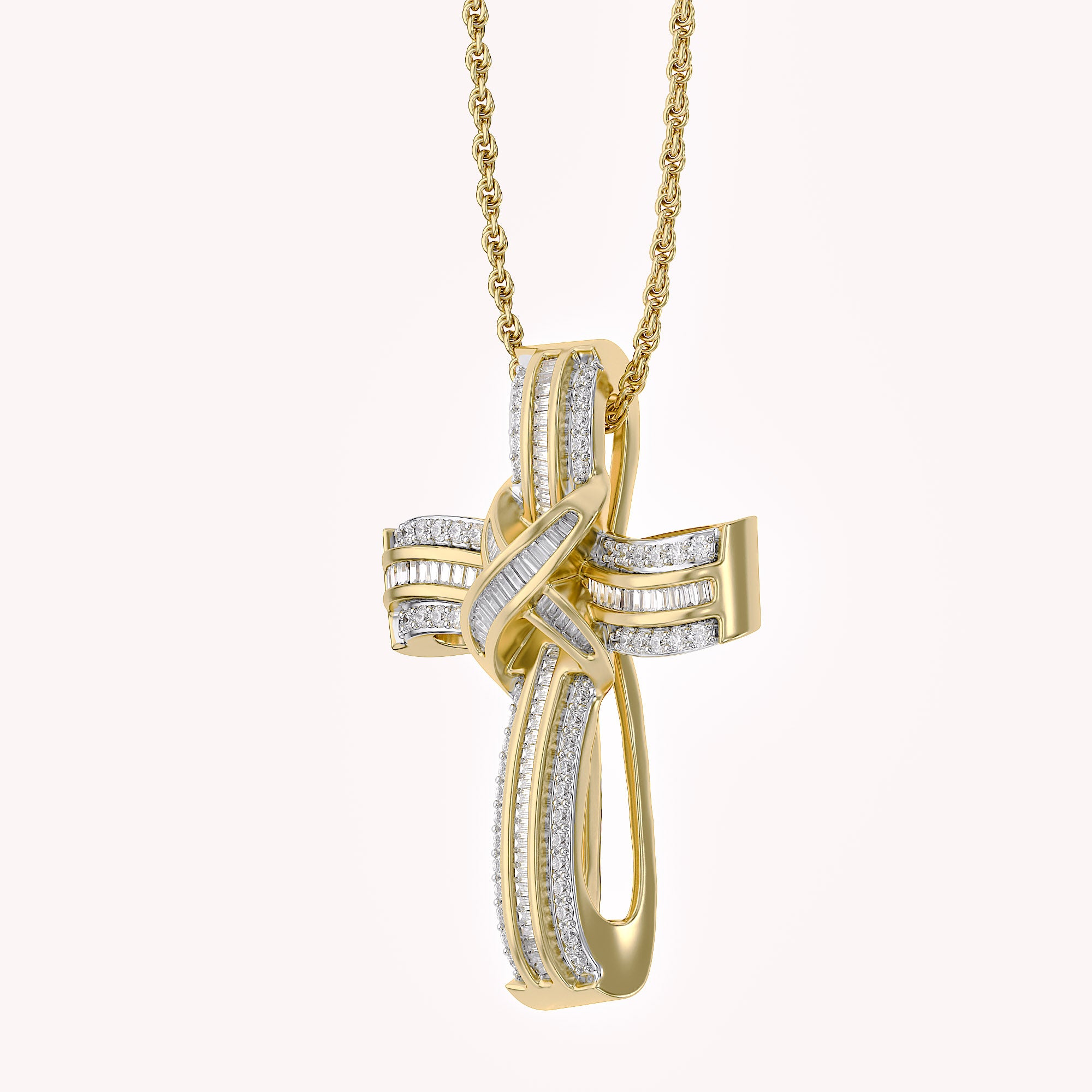 Infinity Cross Lab Created Moissanite Pendant Necklace