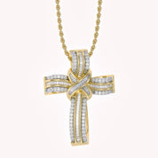 Infinity Cross Lab Created Moissanite Pendant Necklace