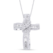 Infinity Cross Lab Created Moissanite Pendant Necklace
