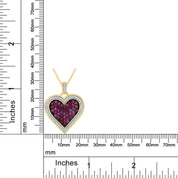Created Ruby Heart Pendant Necklace