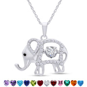 Elephant Pendant Necklace Sterling Silver