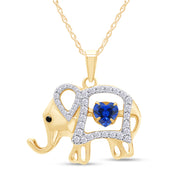 Elephant Pendant Necklace Sterling Silver