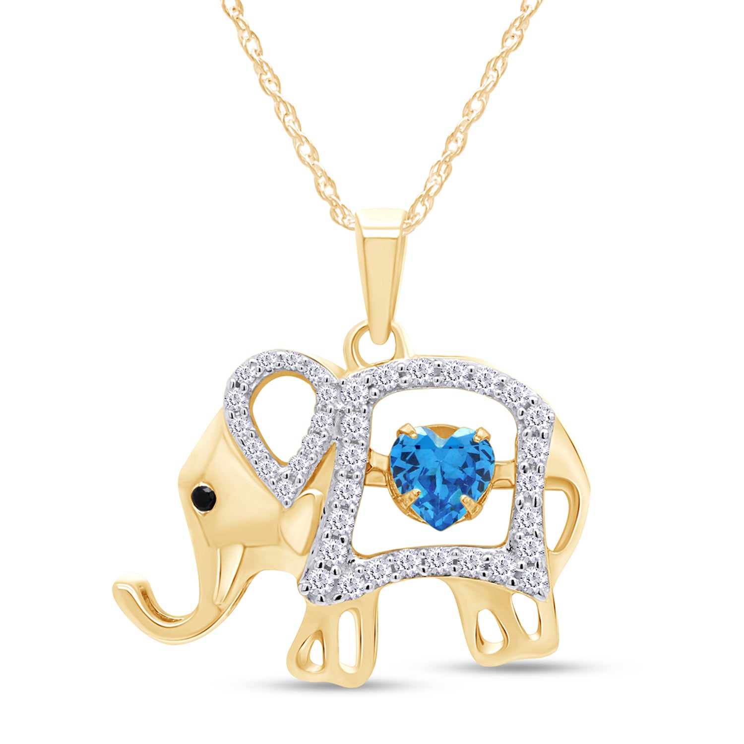 Elephant Pendant Necklace Sterling Silver