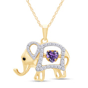 Elephant Pendant Necklace Sterling Silver