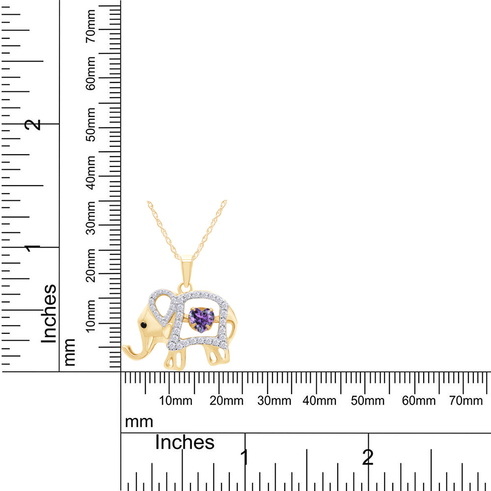 Elephant Pendant Necklace Sterling Silver