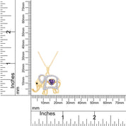 Elephant Pendant Necklace Sterling Silver