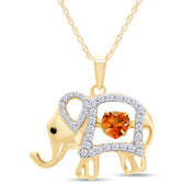 Elephant Pendant Necklace Sterling Silver