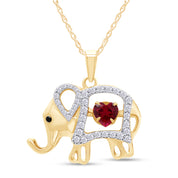 Elephant Pendant Necklace Sterling Silver