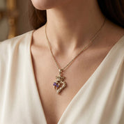 Luckenbooth Thistle Heart Crown Pendant Necklace Sterling Silver