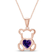Teddy Bear Pendant Necklace for Women
