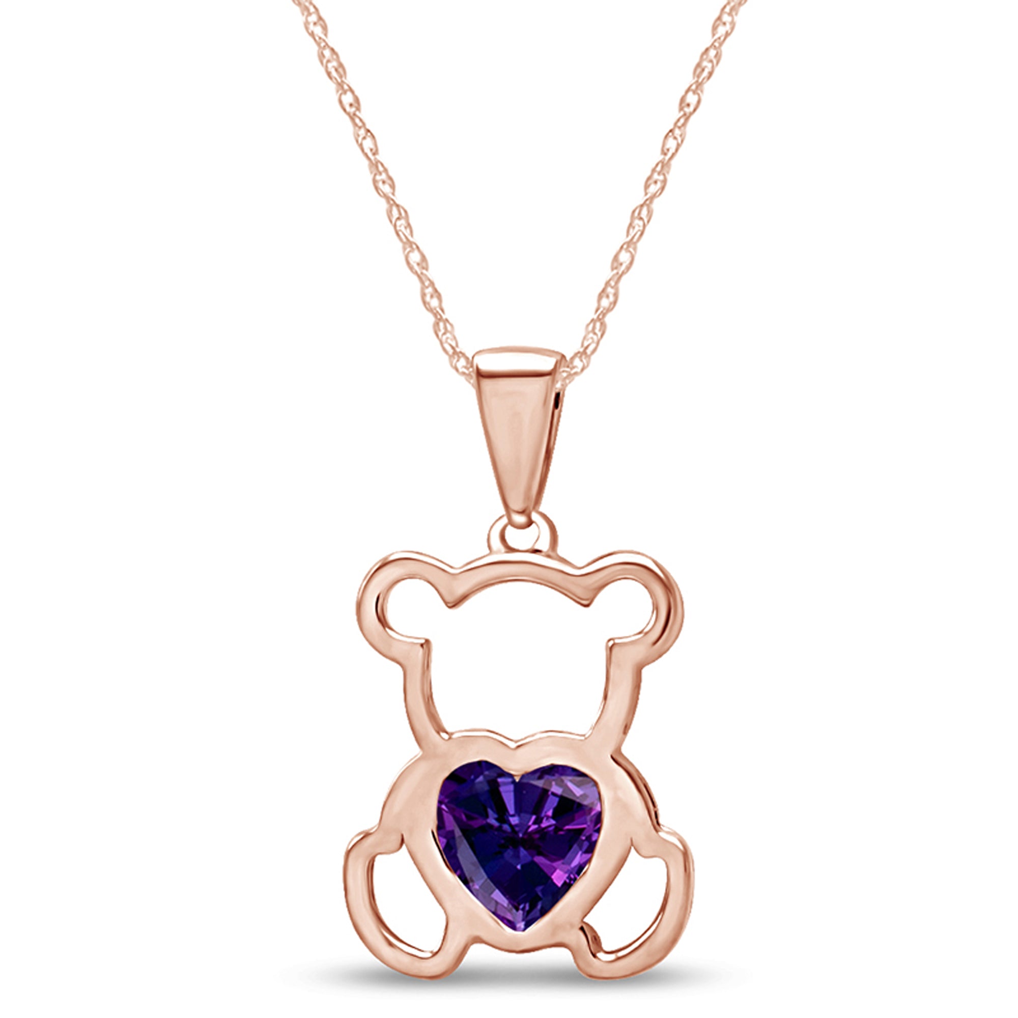 Teddy Bear Pendant Necklace for Women