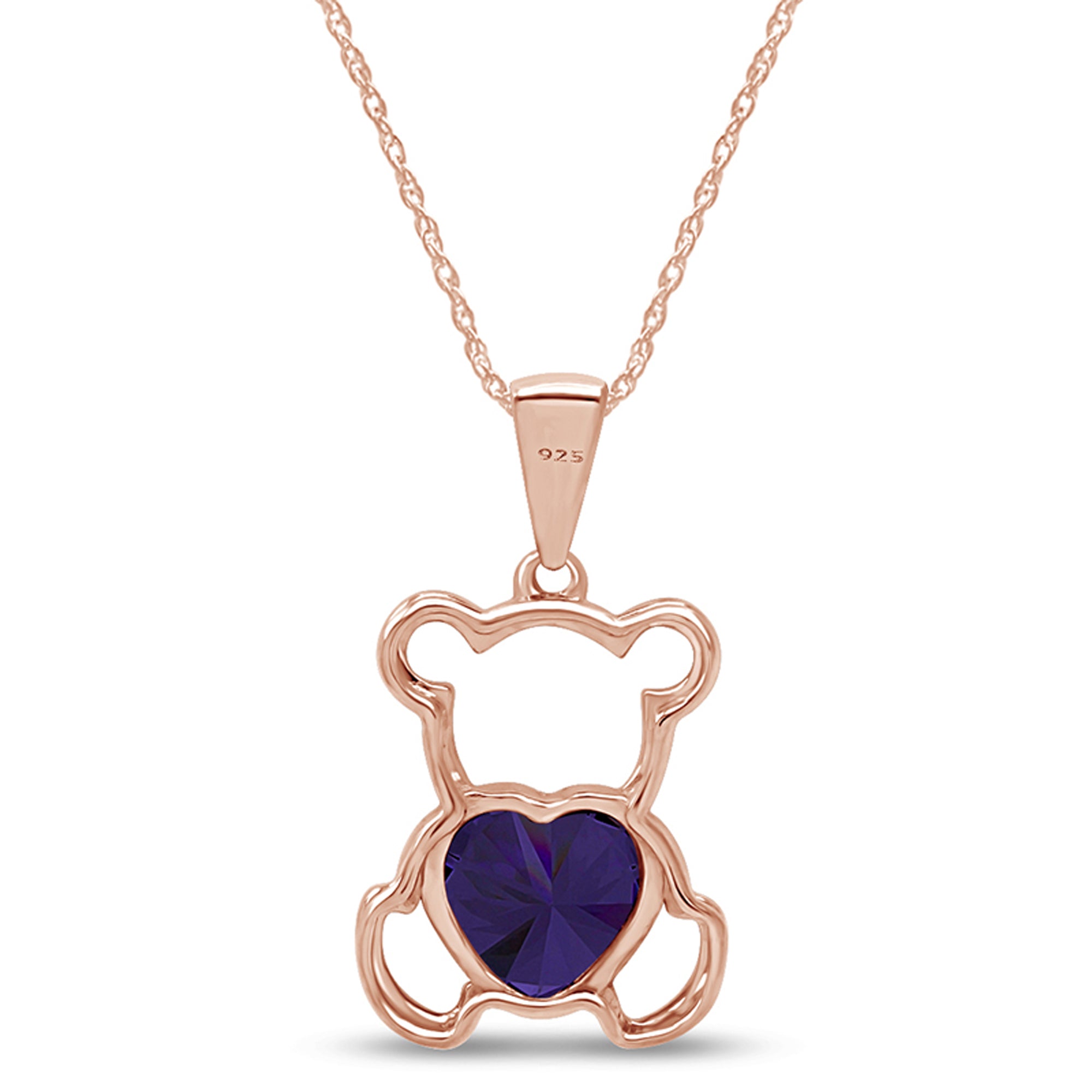 Teddy Bear Pendant Necklace for Women