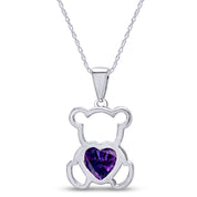 Teddy Bear Pendant Necklace for Women