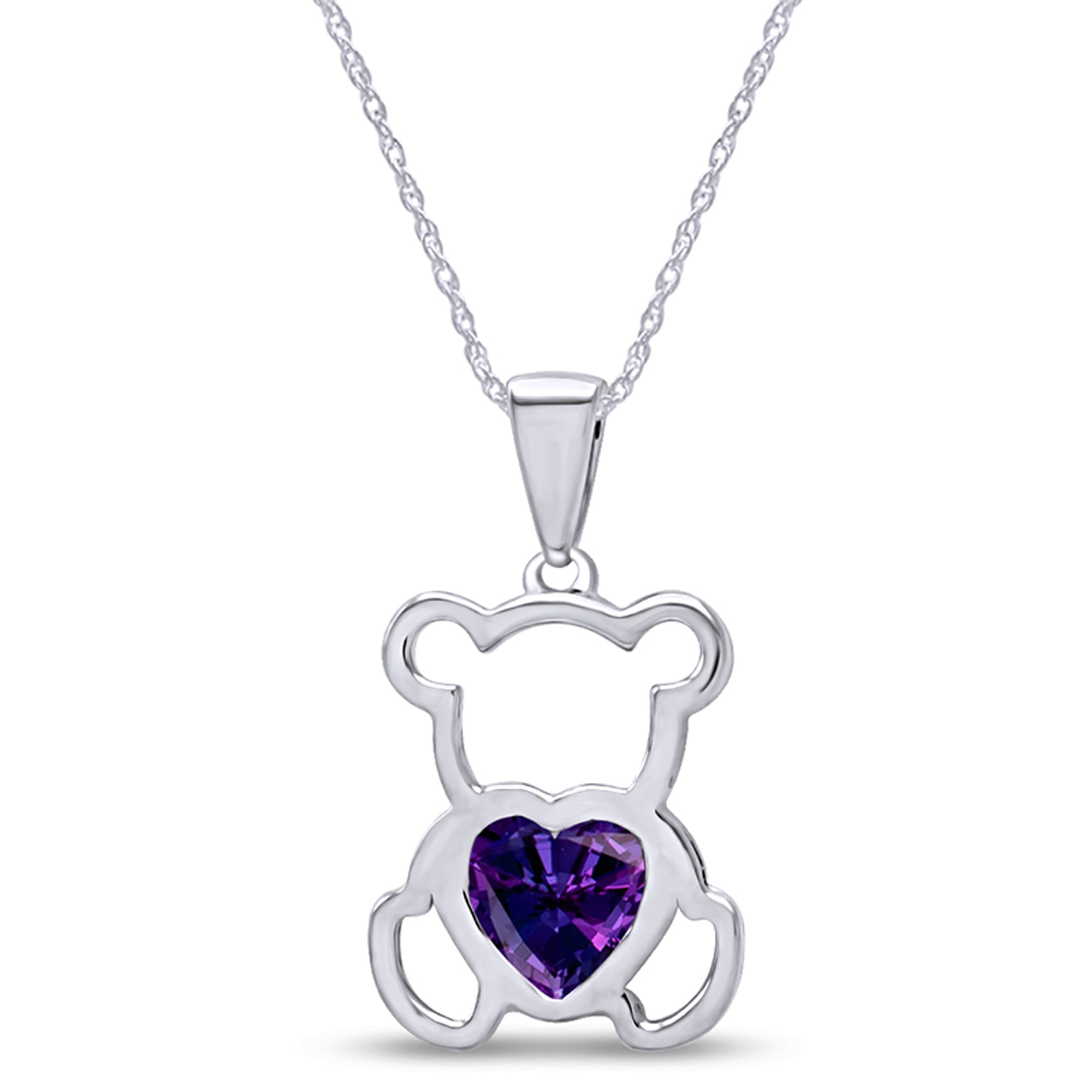 Teddy Bear Pendant Necklace for Women