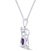 Teddy Bear Pendant Necklace for Women