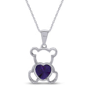 Teddy Bear Pendant Necklace for Women