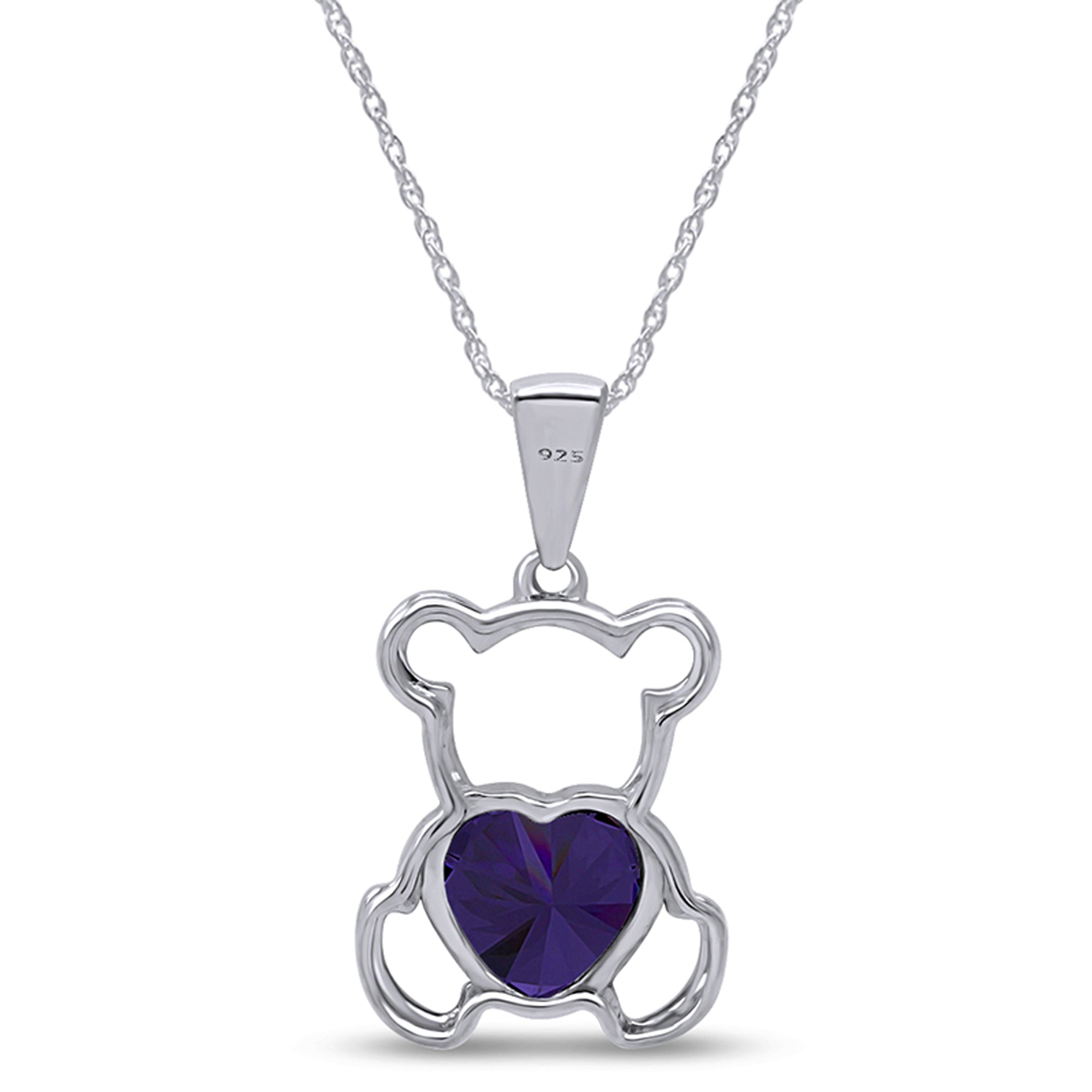 Teddy Bear Pendant Necklace for Women