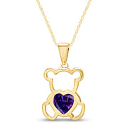 Teddy Bear Pendant Necklace for Women