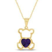 Teddy Bear Pendant Necklace for Women