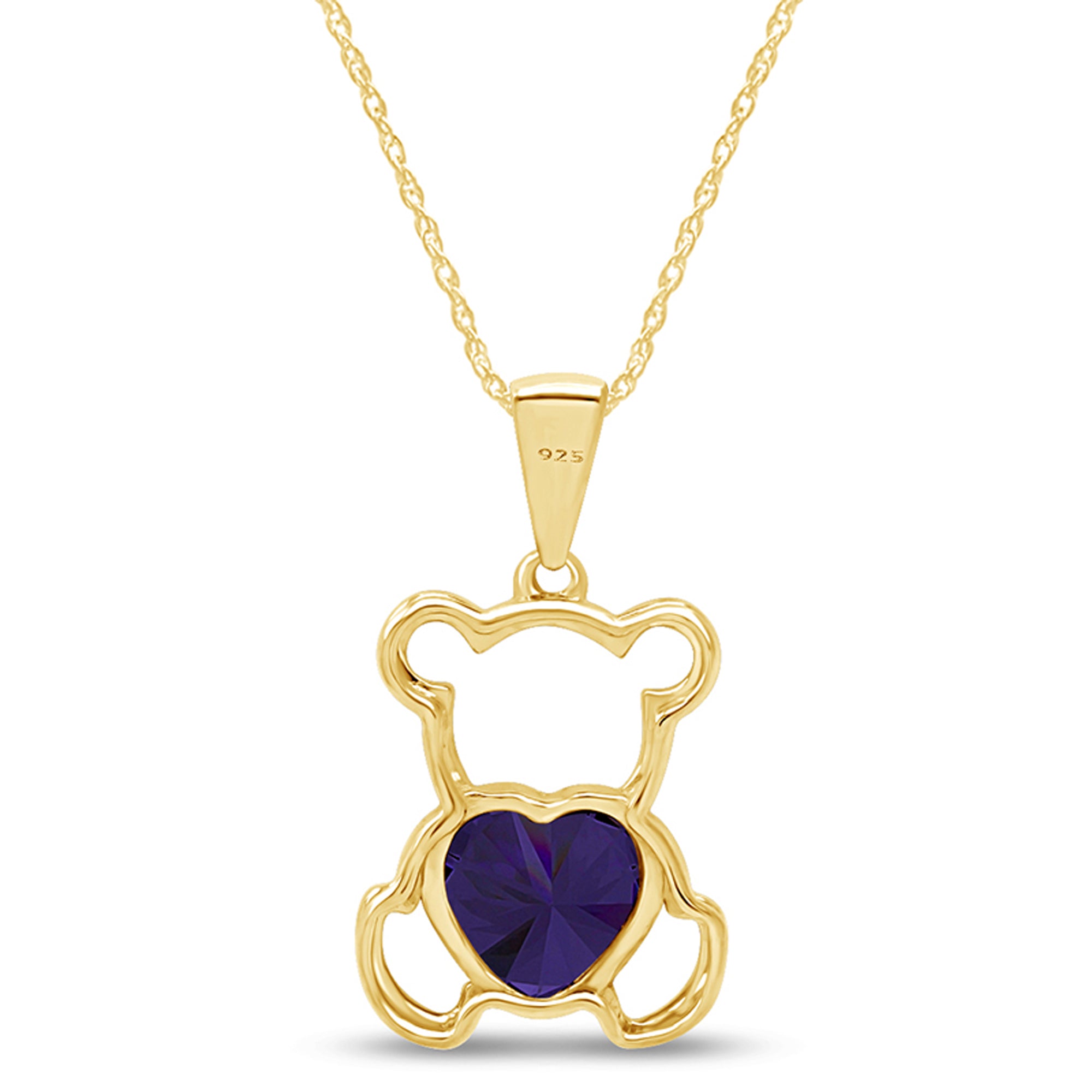 Teddy Bear Pendant Necklace for Women