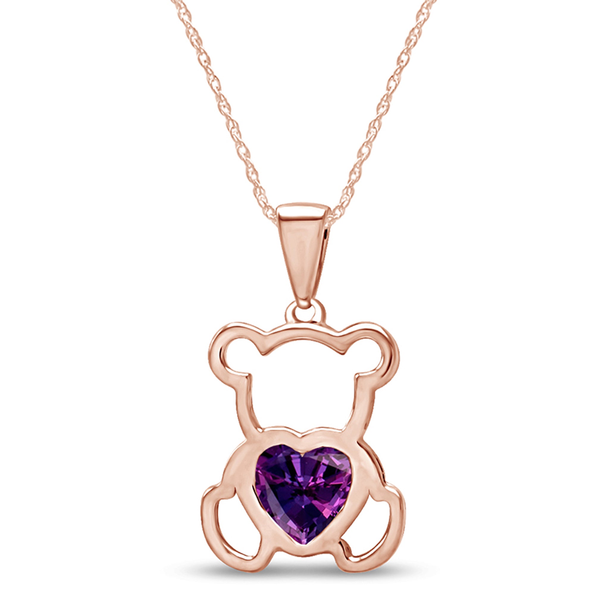 Teddy Bear Pendant Necklace for Women