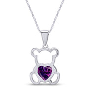 Teddy Bear Pendant Necklace for Women