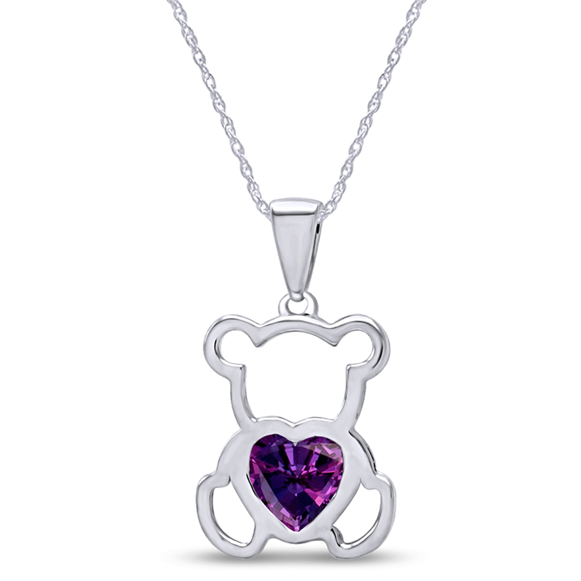 Teddy Bear Pendant Necklace for Women