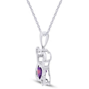 Teddy Bear Pendant Necklace for Women