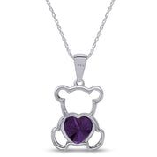 Teddy Bear Pendant Necklace for Women