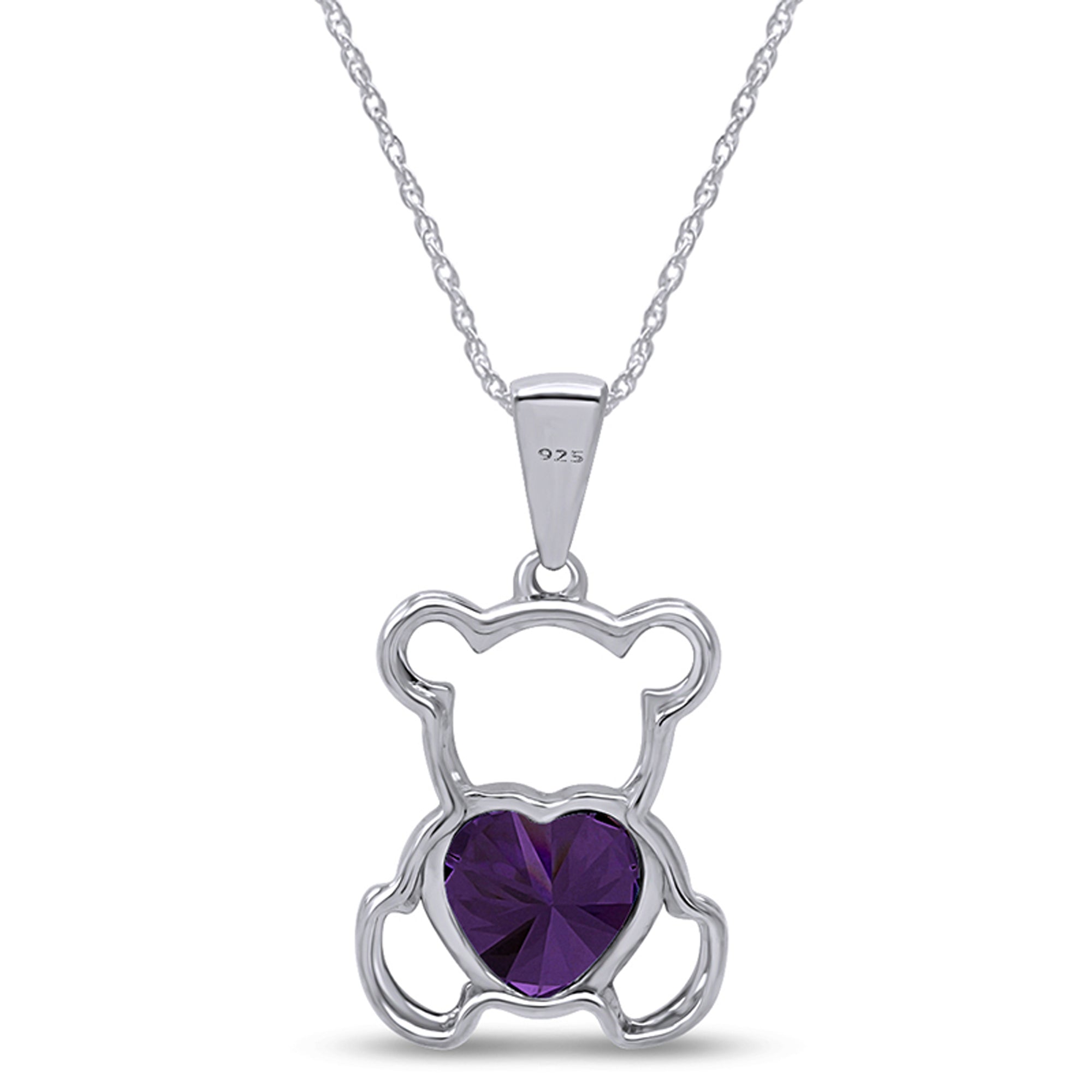 Teddy Bear Pendant Necklace for Women