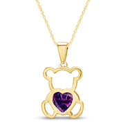 Teddy Bear Pendant Necklace for Women