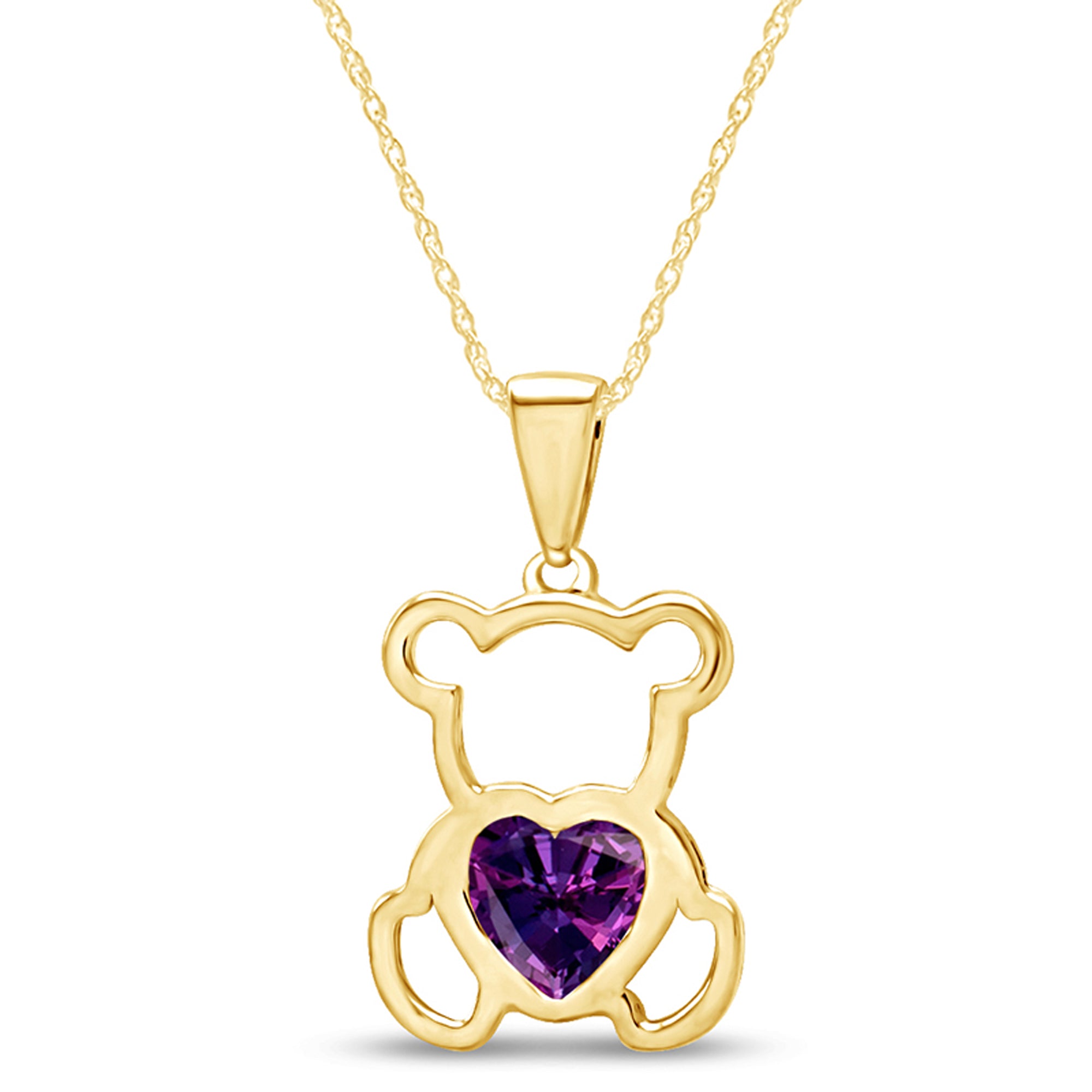 Teddy Bear Pendant Necklace for Women