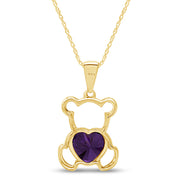 Teddy Bear Pendant Necklace for Women