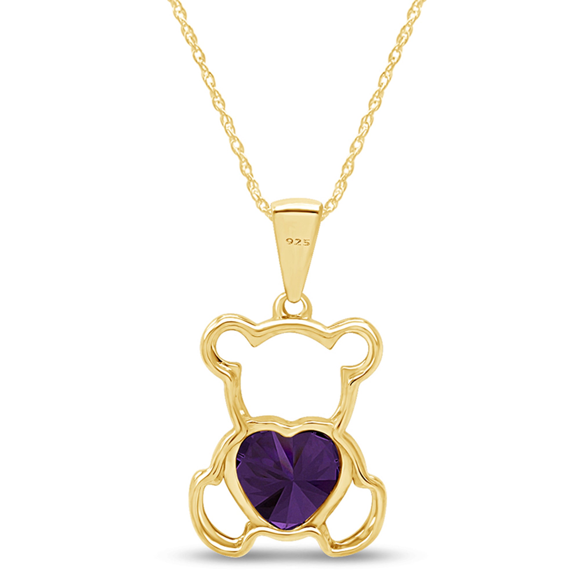 Teddy Bear Pendant Necklace for Women