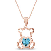 Teddy Bear Pendant Necklace for Women