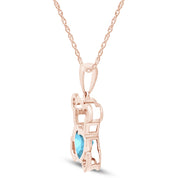 Teddy Bear Pendant Necklace for Women