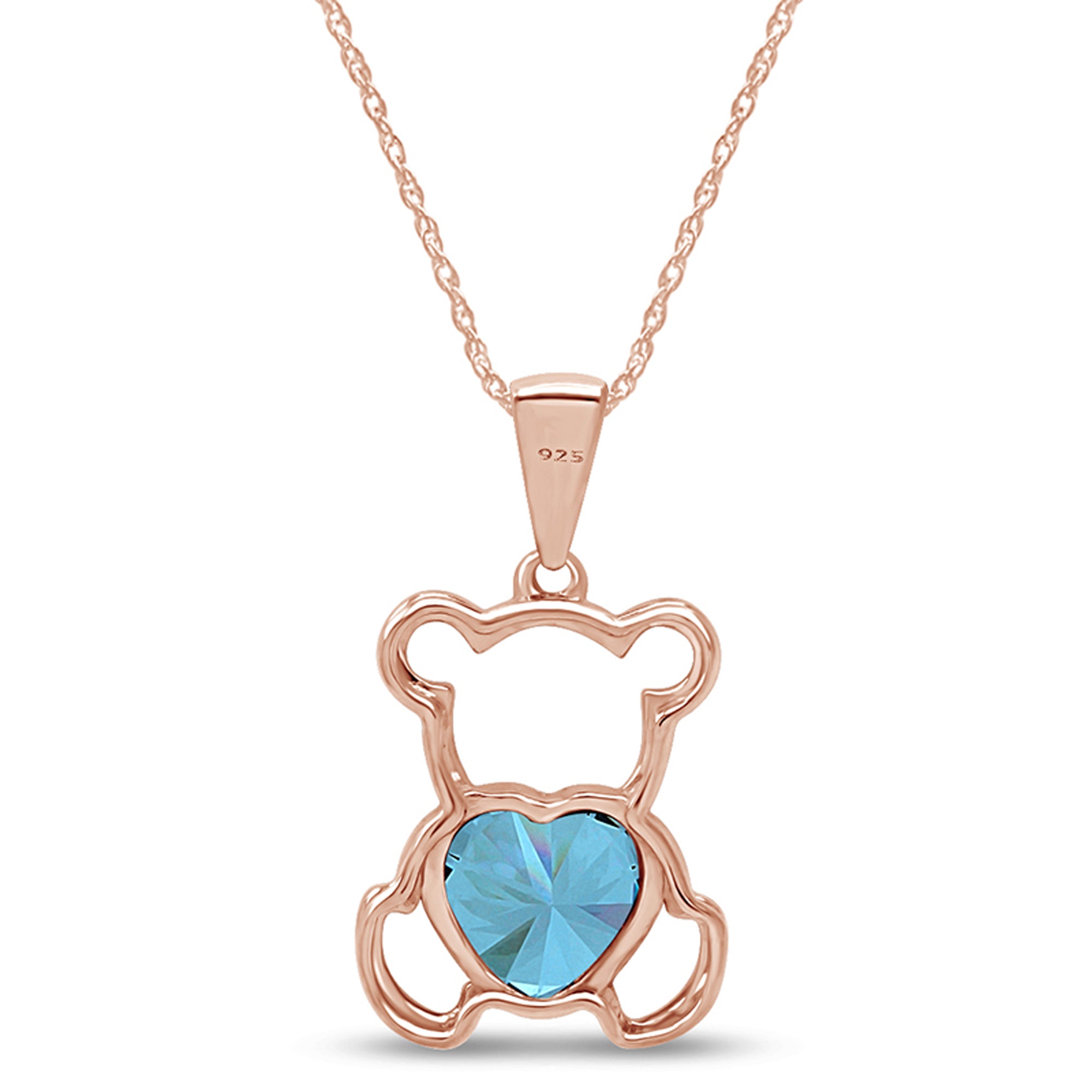 Teddy Bear Pendant Necklace for Women