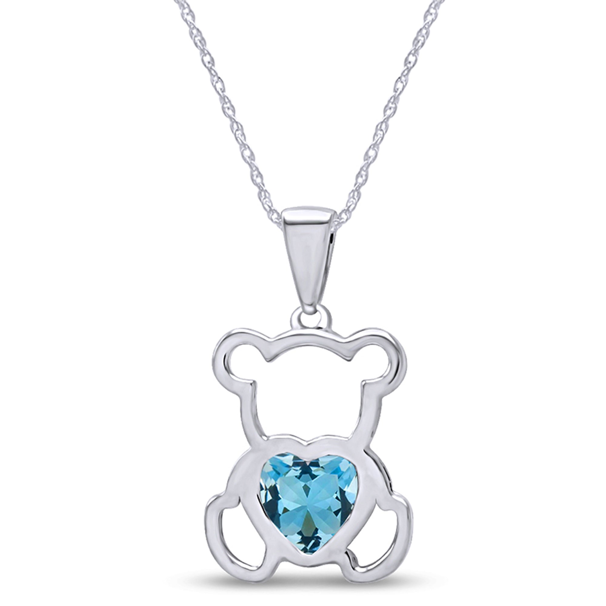Teddy Bear Pendant Necklace for Women