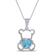 Teddy Bear Pendant Necklace for Women