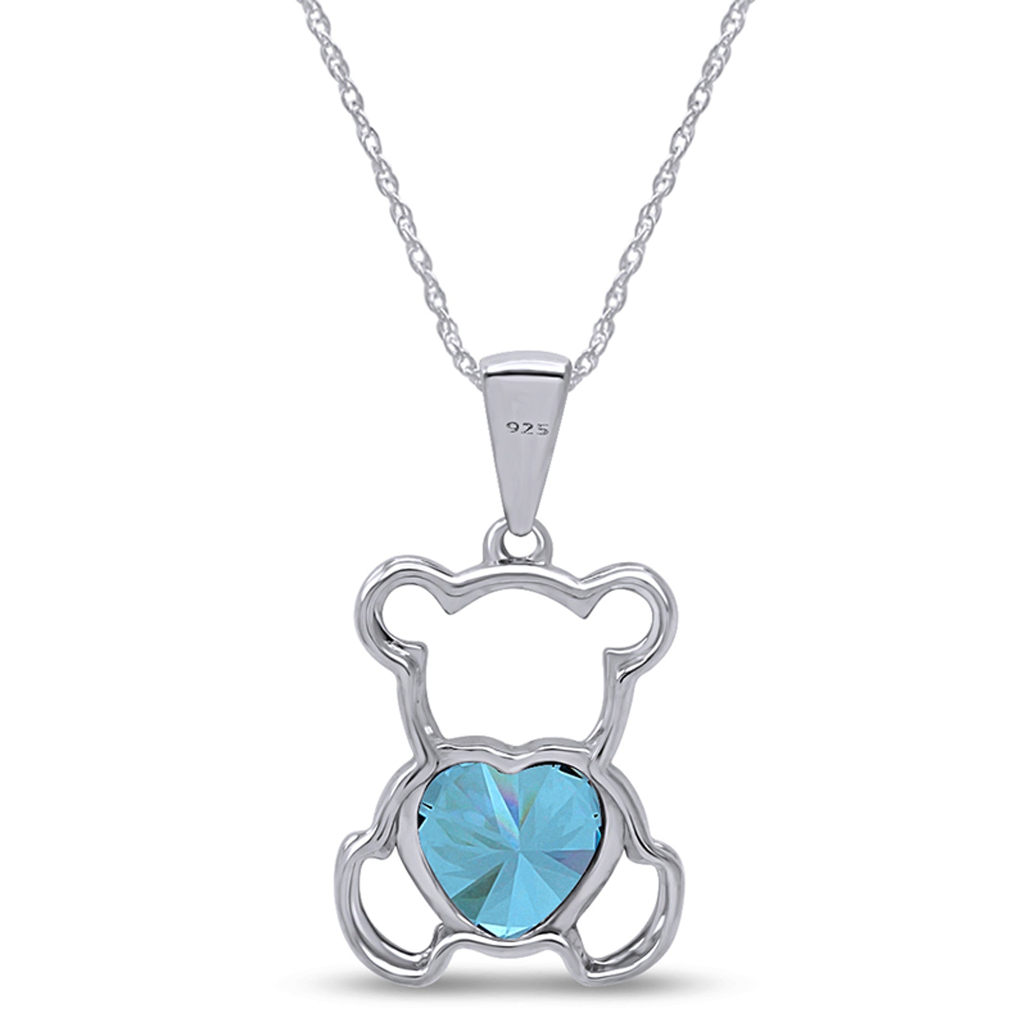 Teddy Bear Pendant Necklace for Women