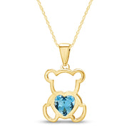 Teddy Bear Pendant Necklace for Women