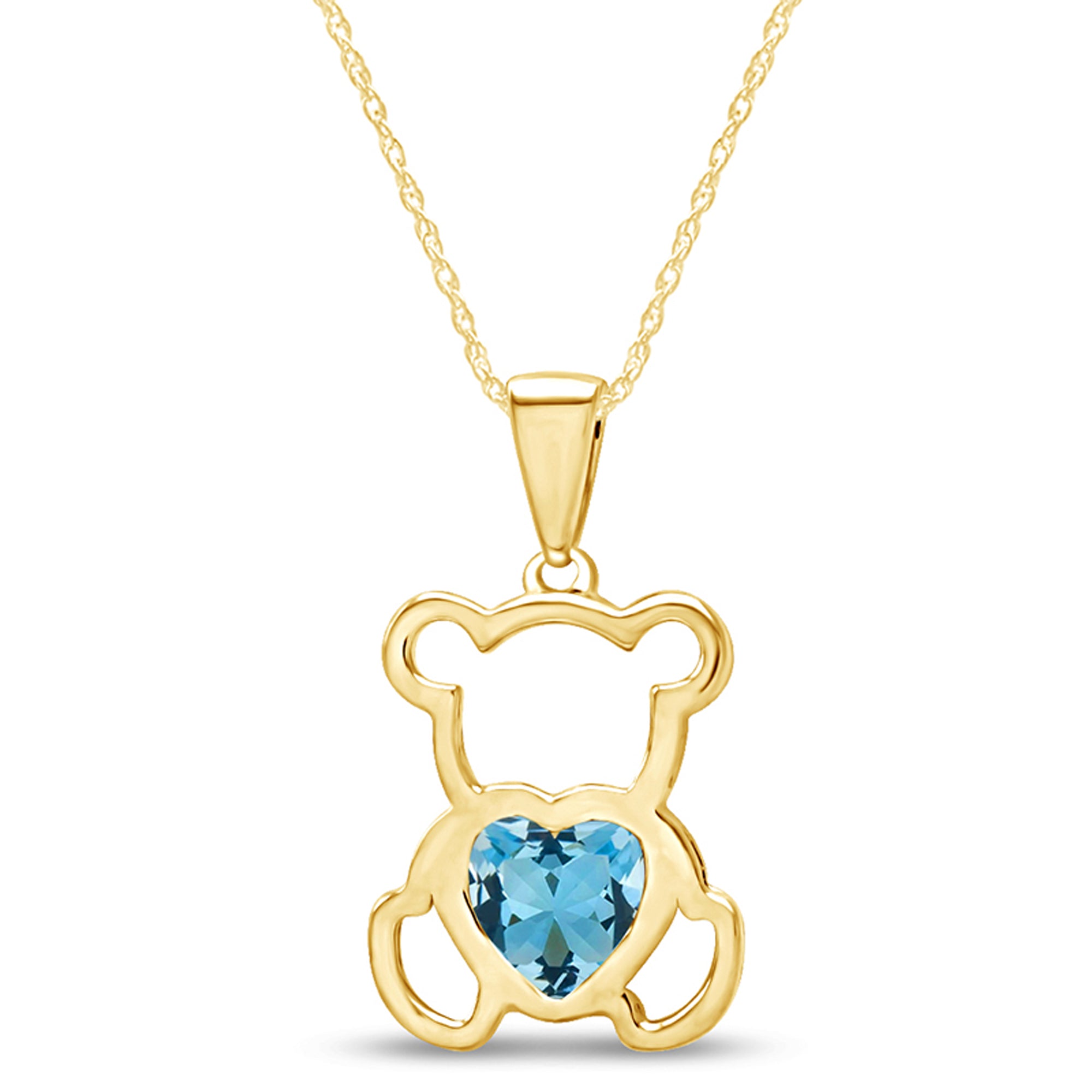 Teddy Bear Pendant Necklace for Women