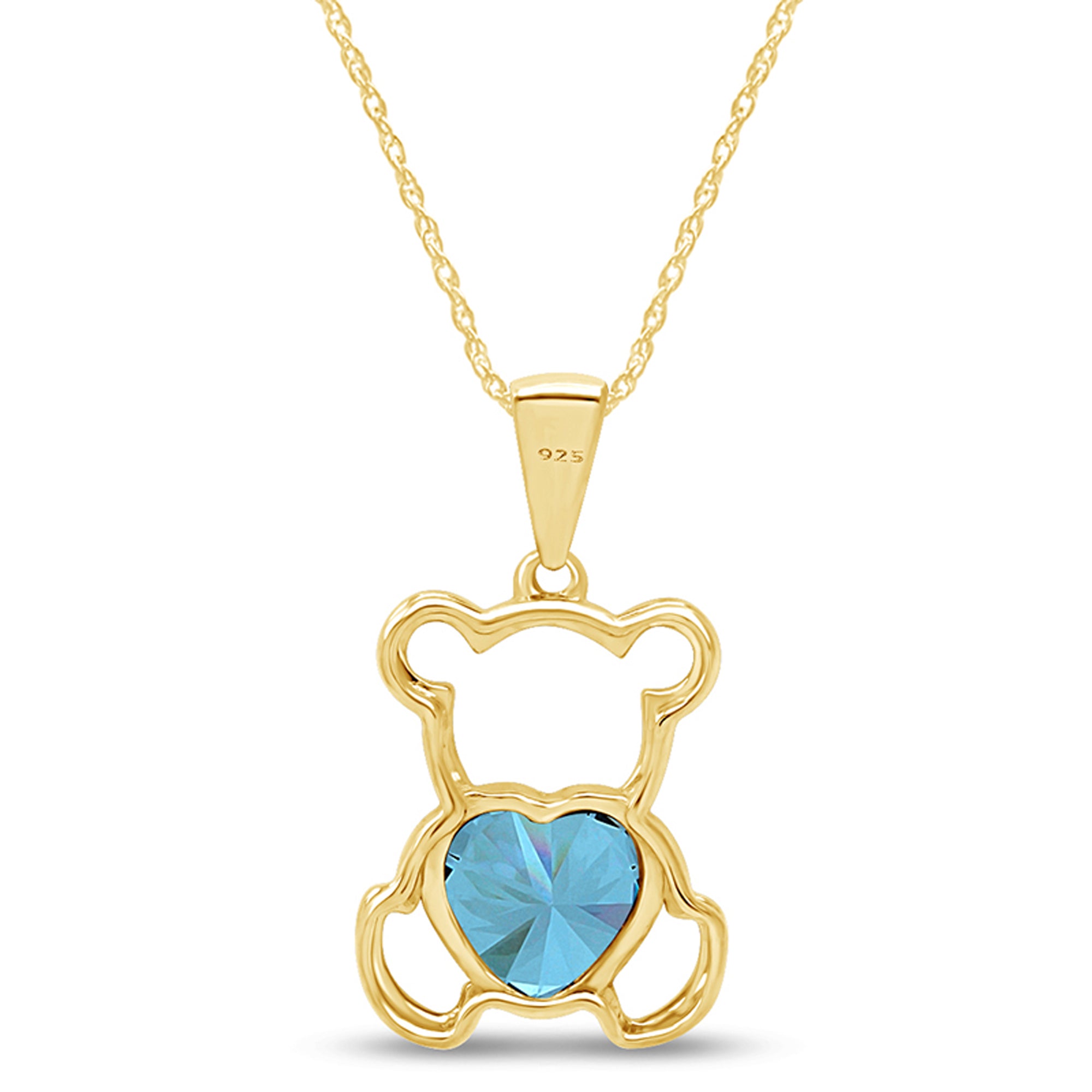 Teddy Bear Pendant Necklace for Women