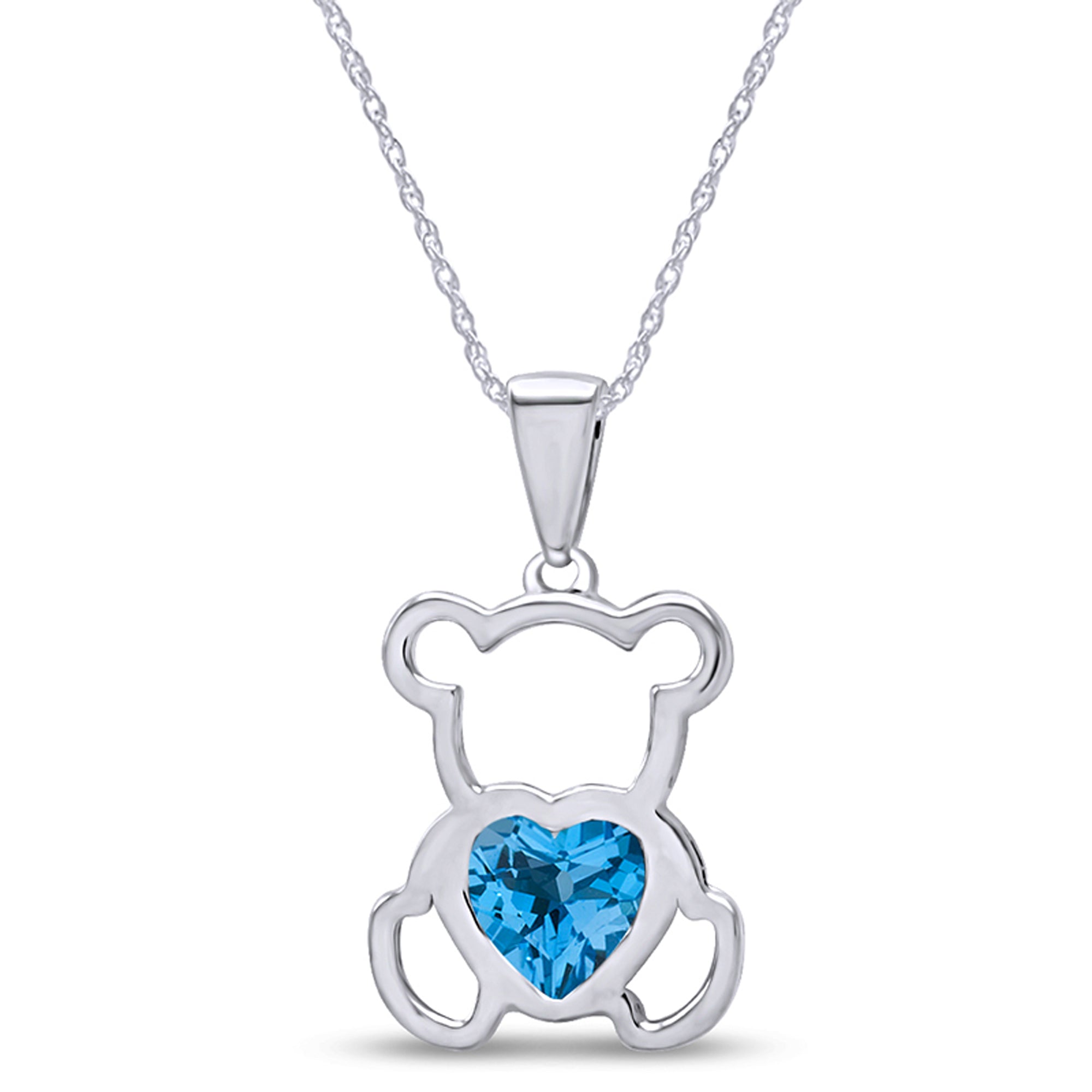 Teddy Bear Pendant Necklace for Women