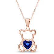 Teddy Bear Pendant Necklace for Women